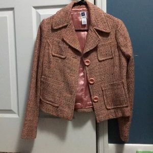 GAP, Size 4, pink, brown and orange knit jacket